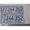 Image 3 : 2X The Money - 2 pairs of BC license plates (4) 1966,68