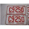 Image 2 : 2X The Money - 2 pairs of 1967 BC License plates (4)