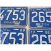 Image 5 : 2X The Money - 2 pairs of 1969 BC License plates (4)
