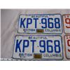 Image 2 : 2X The Money - 2 pairs of BC License plates 1972 + one with 1972 stickers