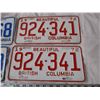 Image 3 : 2X The Money - 2 pairs of BC License plates 1972 + one with 1972 stickers