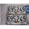 Image 2 : (4) BC License plates 1965,66 +1973
