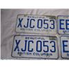 Image 2 : 2X The Money - 2 pairs of BC License plates 1972,1978 stickers
