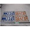 Image 1 : 2X The Money - 2 pairs of BC License plates 1978 stickers