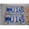Image 2 : 2X The Money - 2 pairs of BC License plates 1978 stickers