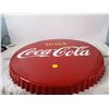 Image 2 : Large "Drink Cocal Cola" Galvanized Metal Bottle Cap 30" Diameter