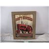 Image 1 : Farmall tin sign in wood frames - 15.5x19