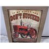 Image 2 : Farmall tin sign in wood frames - 15.5x19