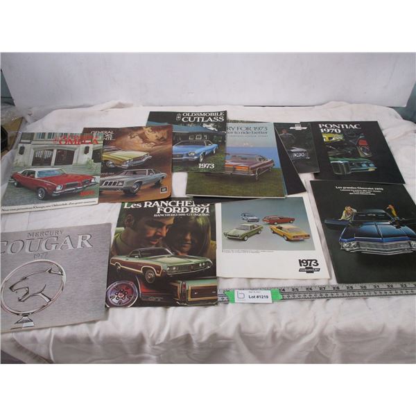 1970's Car Pamphlets french