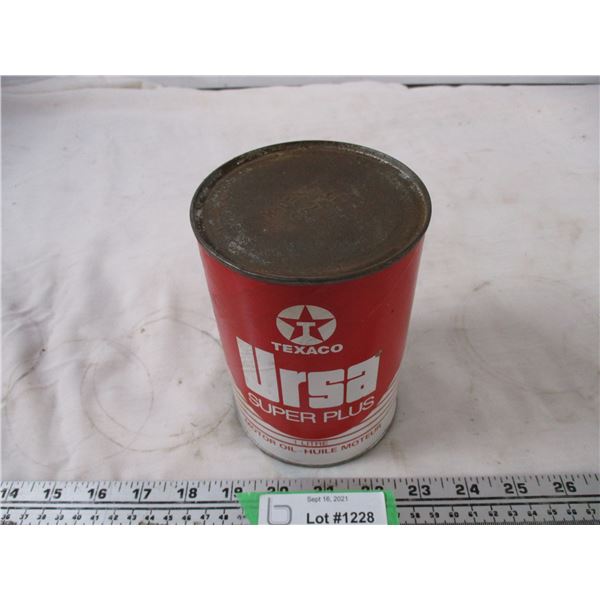 texaco motor oil cardboard can 1 litre (full)