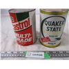 Image 3 : 2X The Money - castrol , quaker state cardboard cans 1 litre - both full