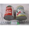 Image 4 : 2X The Money - castrol , quaker state cardboard cans 1 litre - both full