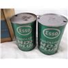 Image 3 : (9) esso lube hdx (empty) 1 litre oil cans + esso cardboard box