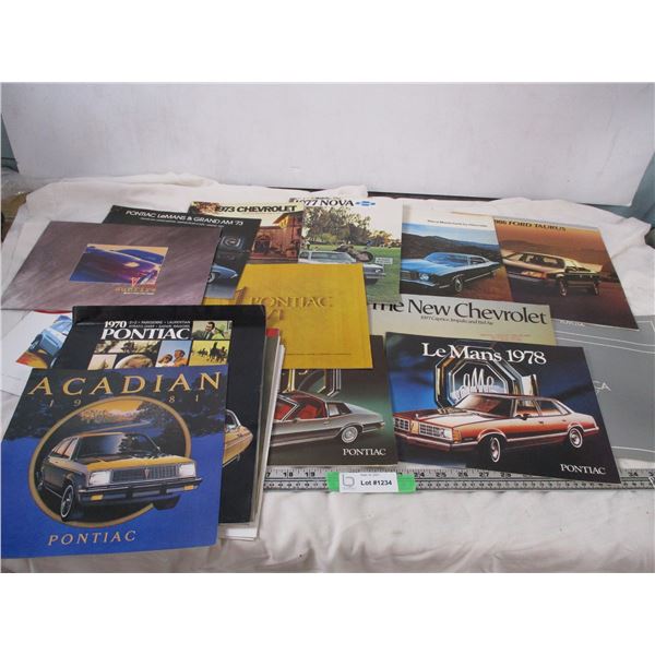 1970 car pamphlets - english