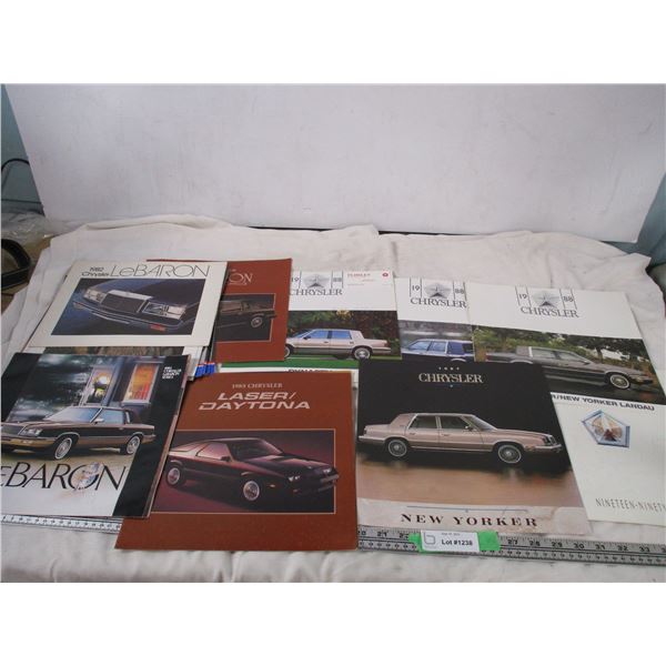 1980's chrysler car pamphlets