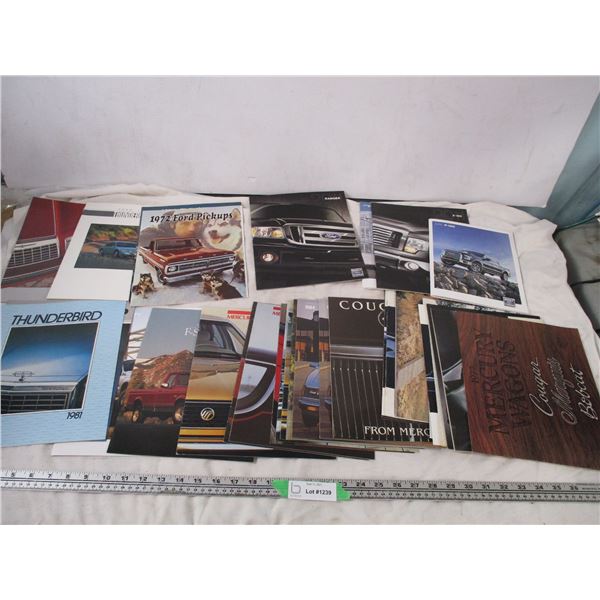 1970-2000's ford car + truck pamphlets