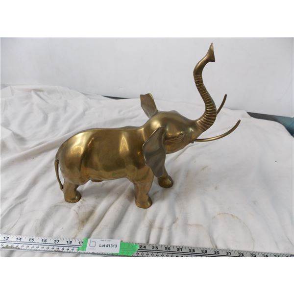 brass elephant statue (16" long)