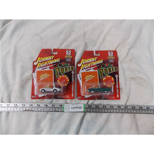 johnny lightning 1961 ford thunderbird + 1968 chevrolet corvette