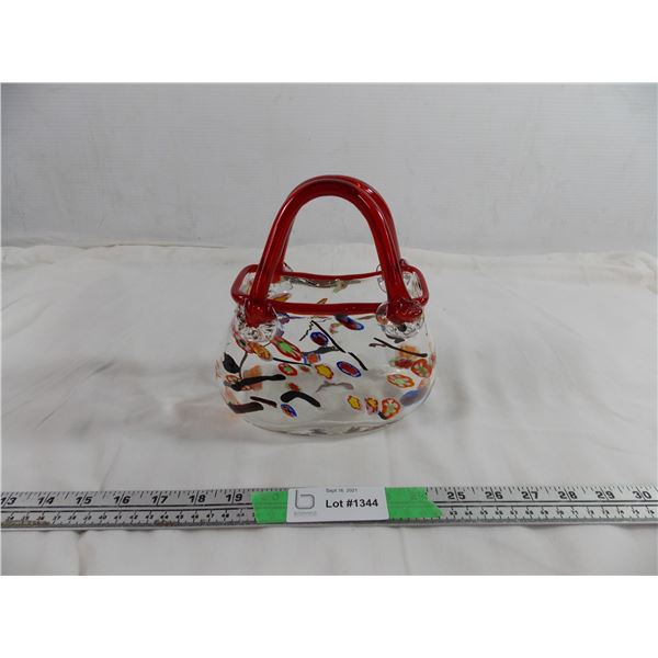 Murano (Blown) Glass purse (no damage)