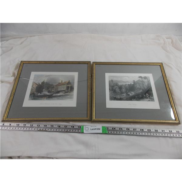 pair of framed Bartlett Prints (one glass is damaged)