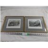 Image 1 : pair of framed Bartlett Prints (one glass is damaged)