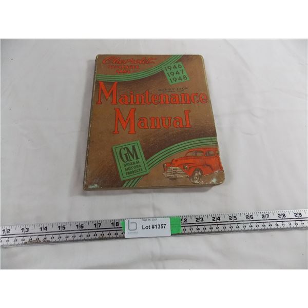 1946-1948 Chevrolet / GM maintenance manual