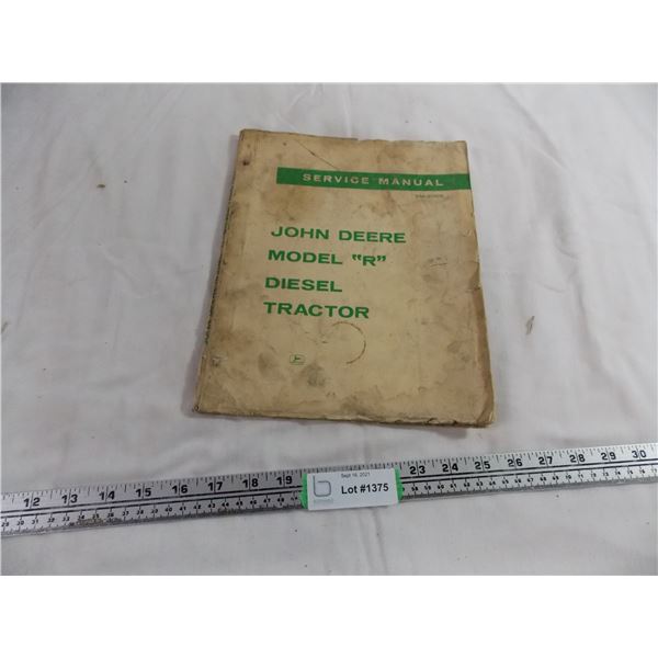 john deere model R Diesel tractor service manual
