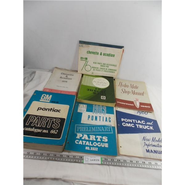 1958-1976 pontiac Parts catalgoues + shop manual