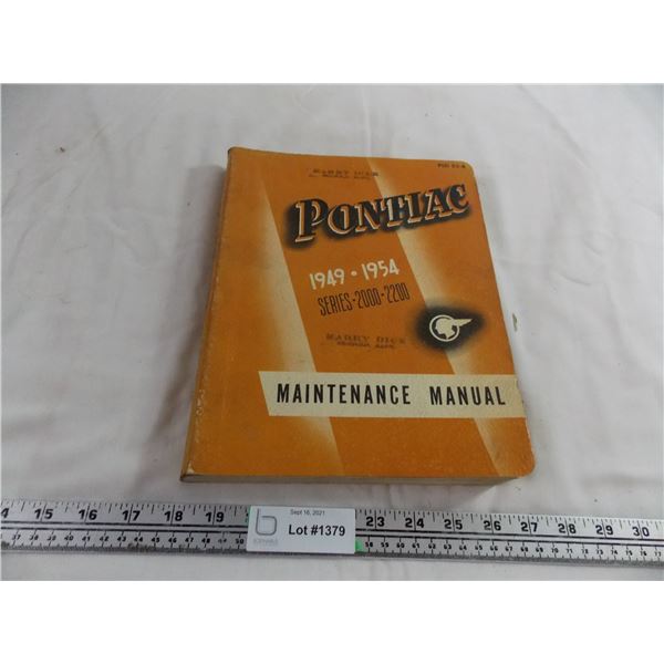 1949-1954 pontiac maintenance manual