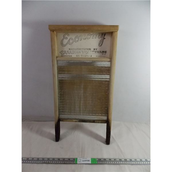 Vintage wooden washboard