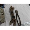 Image 6 : wrenches + wire snips, wooden rope pulley