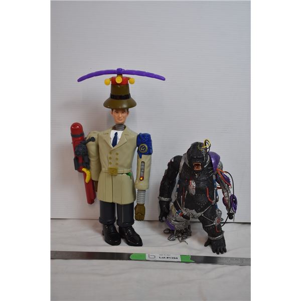 Inspector Gadger + King Kong action figures