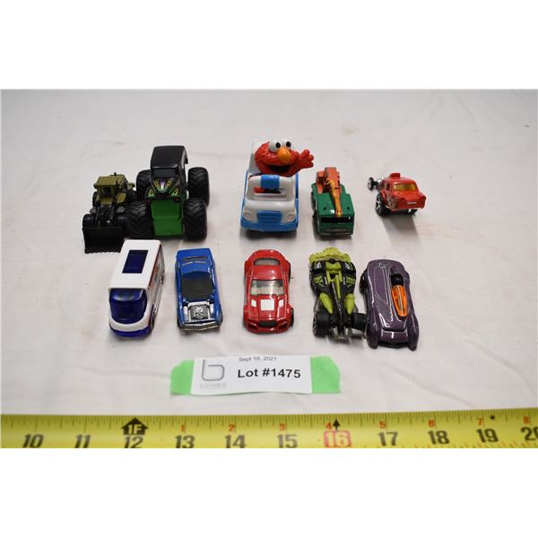 Toy cars + truck lot