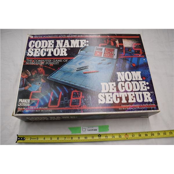 Parker Bros Code Name Sector Board Game