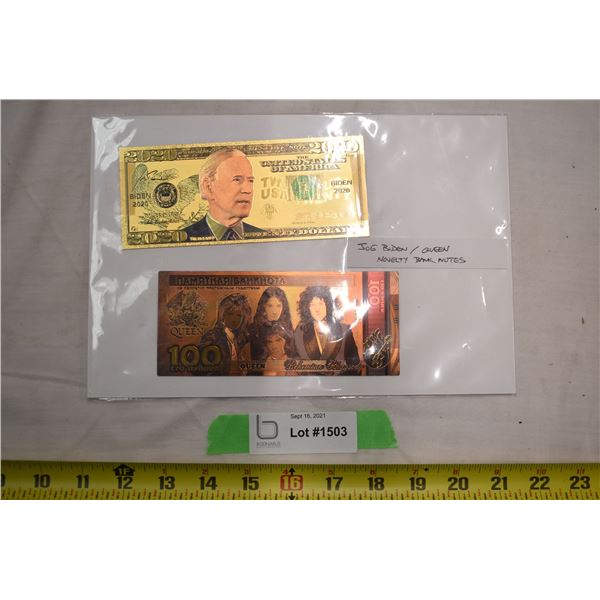 Biden + Queen Metallic Money notes