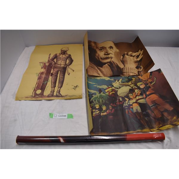 Naruto, Einstein prints with star wars poster