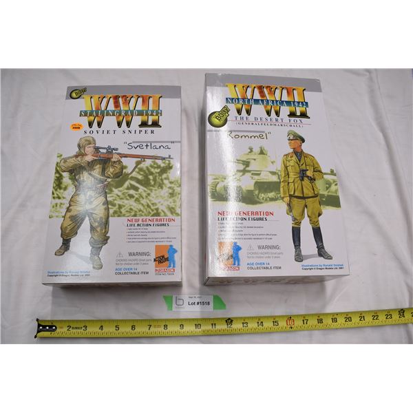 2X The Money - Dragon WWII 12" Soldiers - 1942 (NIB)