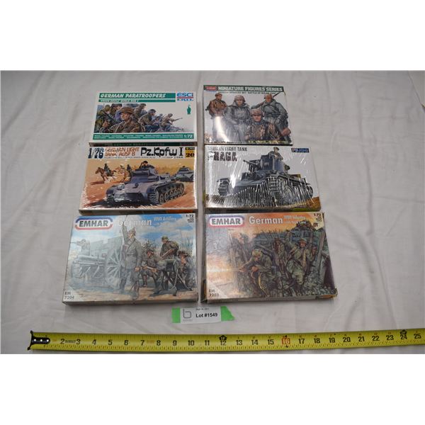 German miniatures model kits - tanks + infantry