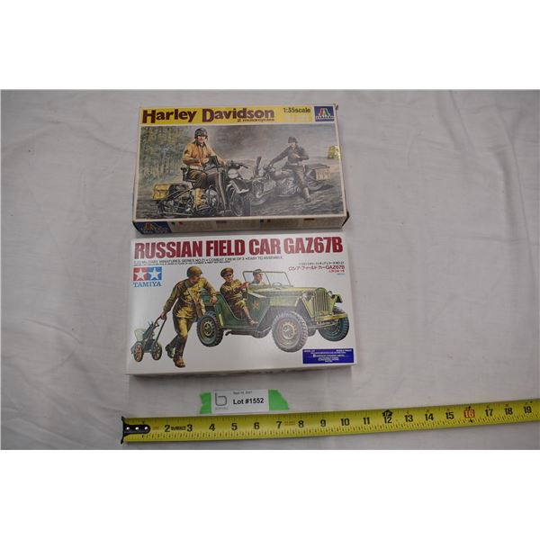 Harley Davidson model kit + Russian Field Car