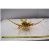 Image 1 : Blown Glass fruit bowl centerpiece - 30" long 9" wide, 11" high