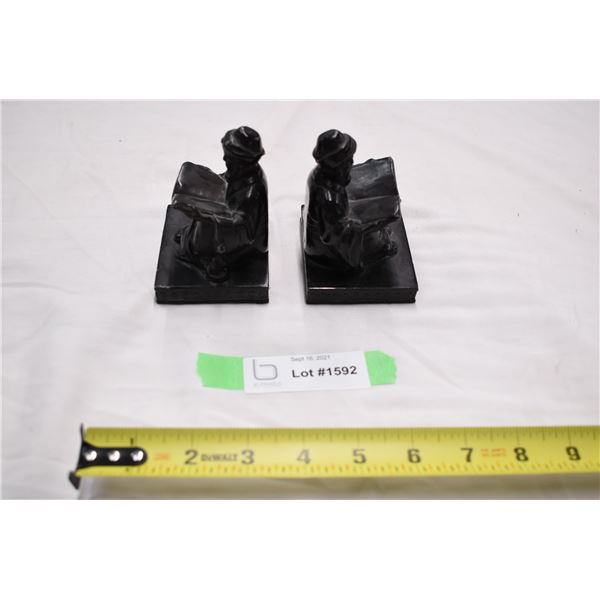 LV Aronson "Arab Scholar" Bookends - date stamped 1928