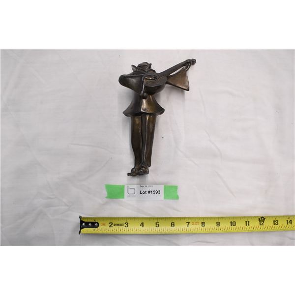 Cast iron Pierrot Harlequin Mandolin player