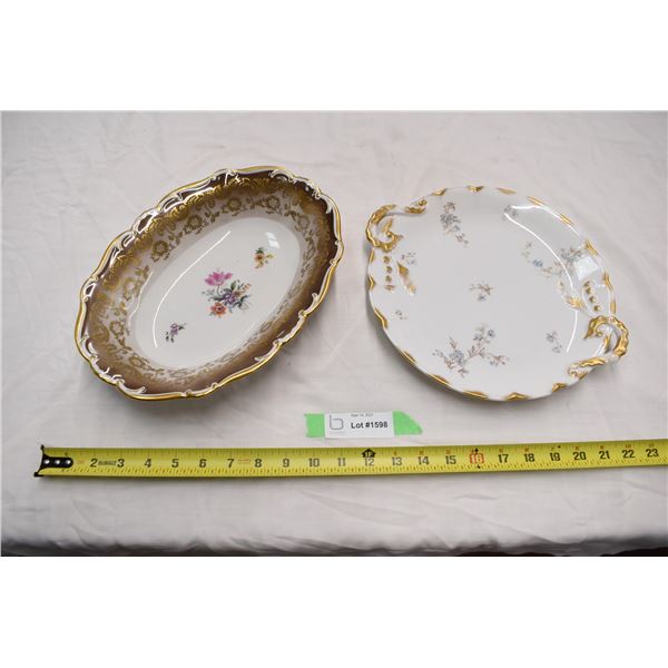 Vintage German serving dish + cake plate