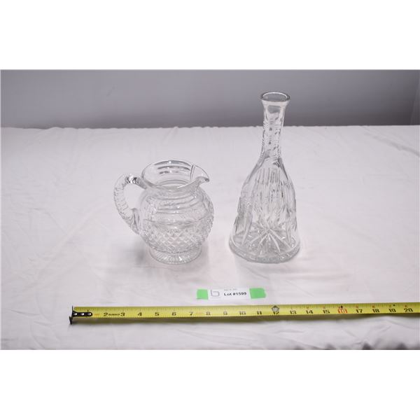 Cut Glass/Crystal Pitcher + Decanter (with stopper seen in last picture)