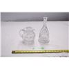 Image 1 : Cut Glass/Crystal Pitcher + Decanter (with stopper seen in last picture)