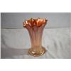 Image 5 : Pressed glass bowl + carnival glass vase
