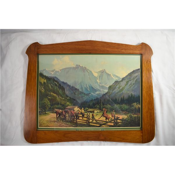 Foothills Country Print with Royal Mountie on it