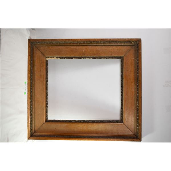 Vintage Wood Carved Canvas Frame - 36" x 32" x 2"