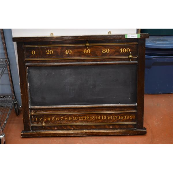 Pool Hall Oak? + Brass Scoreboard