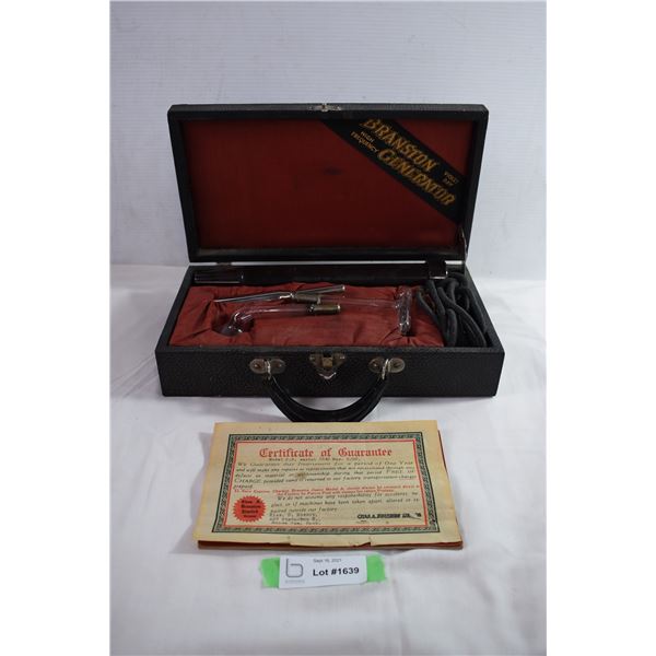 Violet Ray Generator - Vintage Pseudoscience Device - Moose Jaw Certificate (1928) complete